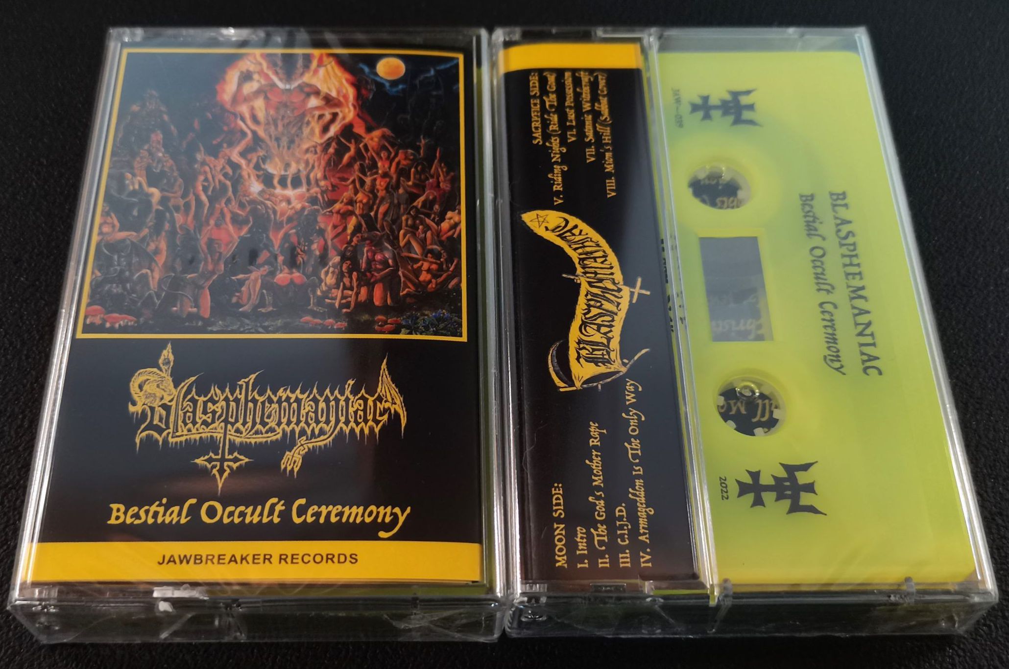 Blasphemaniac Bestial Occult Ceremony Tape Diabolic Might Records