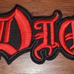 dio red logo shape patch