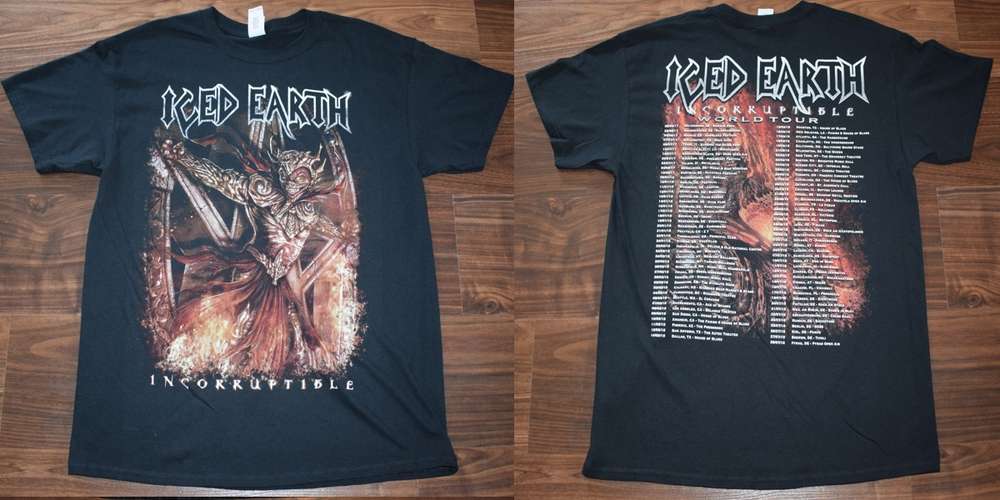 Iced Earth In Corruptible Tour / SHIRT / LARGE Diabolic Might Records