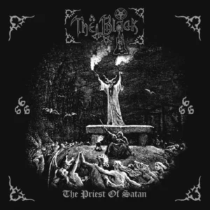 the black the priest of satan vinyl in grey black splatter