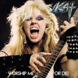 the great kat worship me or die vinyl in silver